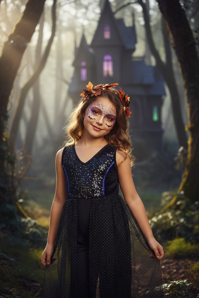 Ολόσωμη φόρμα με glitter και τούλι Bella 3-10Υears