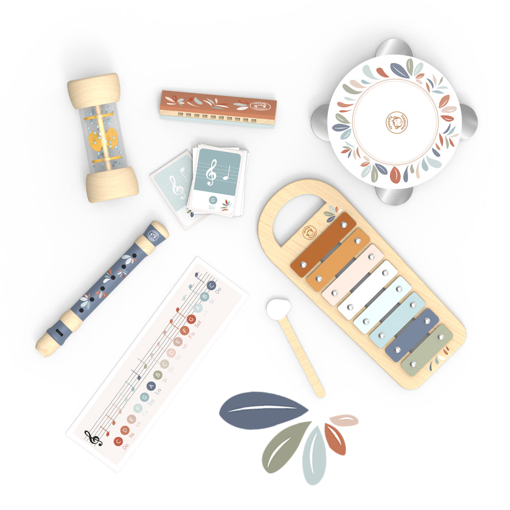 Ξύλινο παιχνίδι Βαλιτσάκι με μουσικά όργανα 30x20x10,5cm - Speedy Monkey 3+ετών
