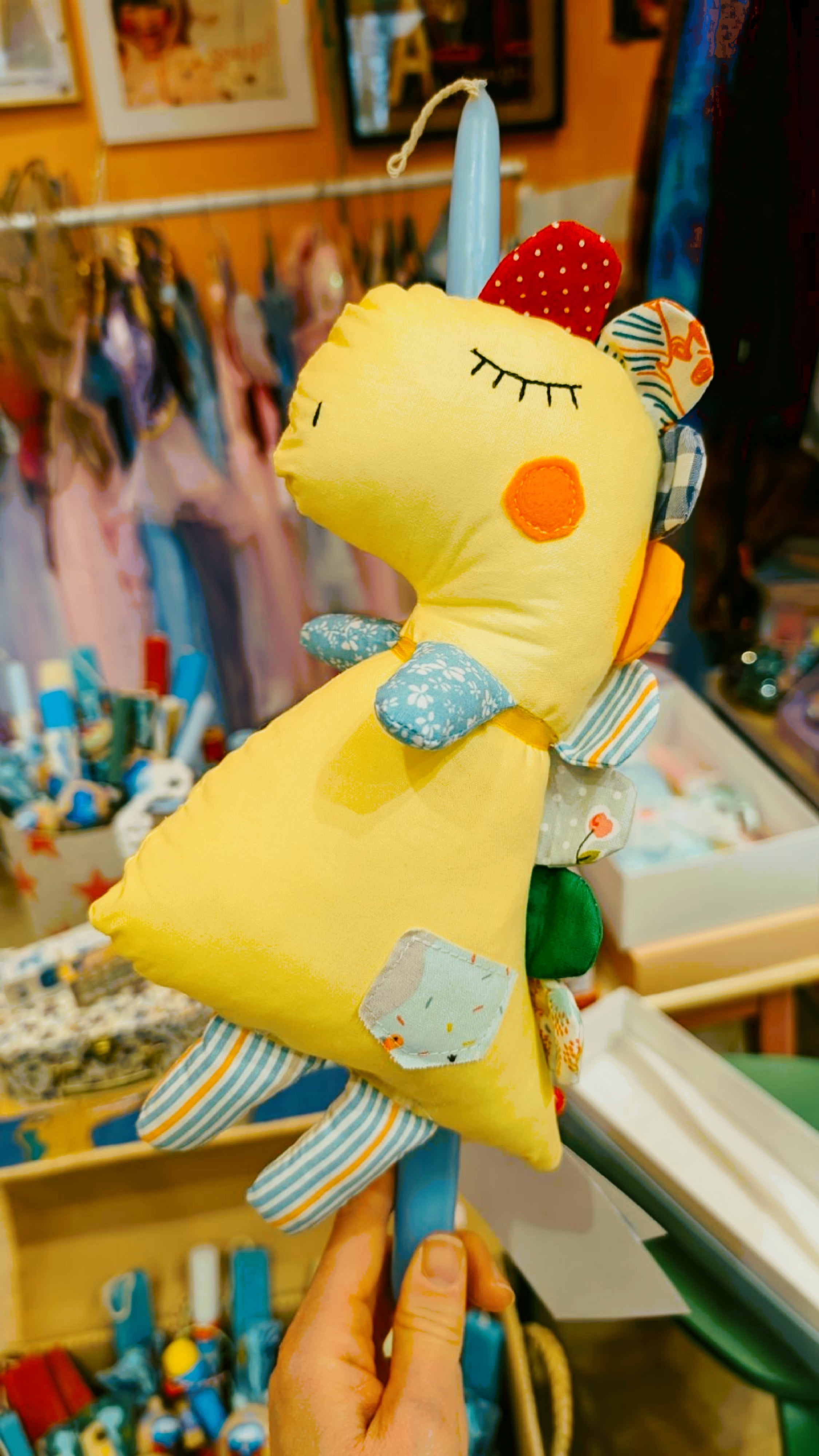 Handmade Easter candle Dino the Dinosaur 