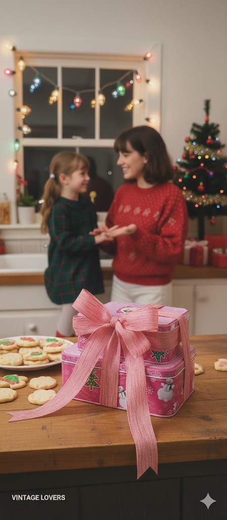 Pink Metal Christmas Boxes Rectangular – Set of 3