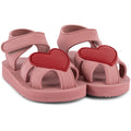 Kid's pink sandals with heart 100% EVA foam No21-31 Konges Slojd
