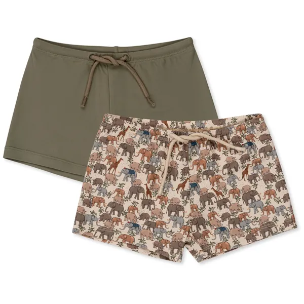 Παιδικό μαγιό εφαρμοστό σορτσάκι σετ των 2 Safari 18M-10Y Konges Slojd