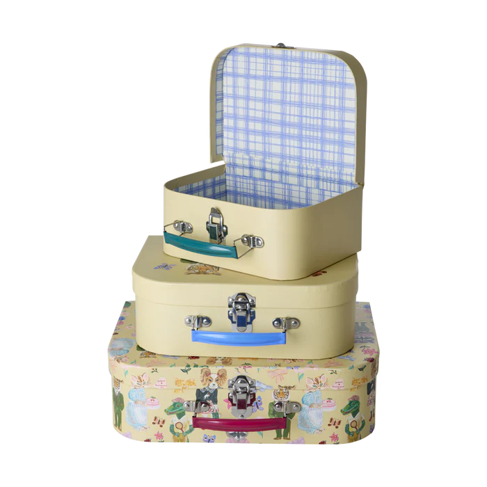 Σετ 3 limited edition βαλιτσάκια αποθήκευσης Nathalie Lété 9x30x20.5cm RICE