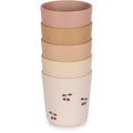 Set 5 PLA cups Cherry mix 7x7.5cm Konges Slojd