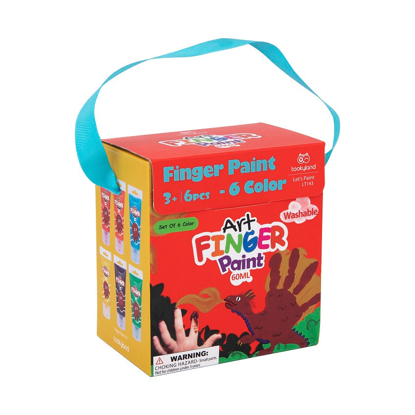 Παιδικό σετ 6 πολύχρωμες δακτυλομπογιές +3 ετών TookyLAND