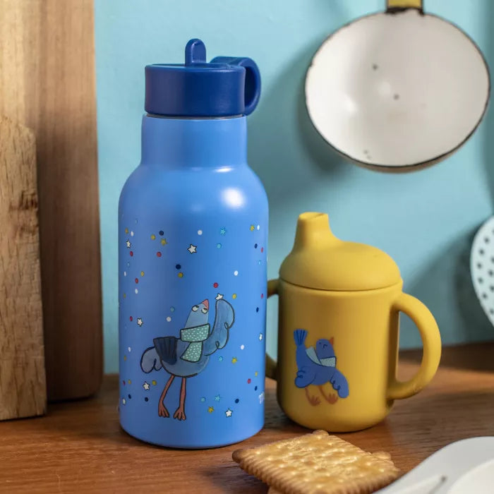 Παιδικό σετ φαγητού από σιλικόνη (πιάτο, μπολ, ποτήρι με χειρολαβές) Puce & Pilou Moulin Roty