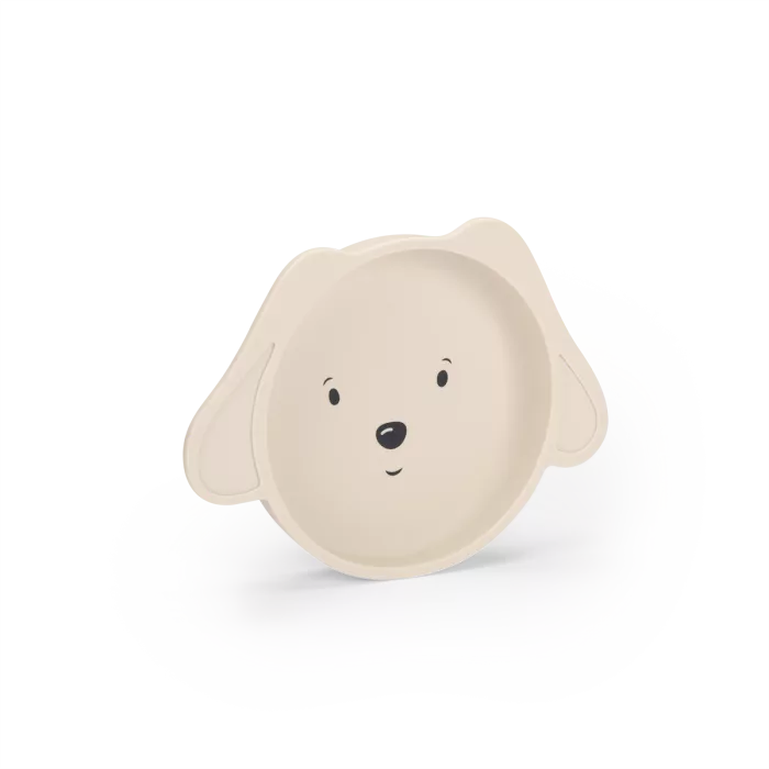 Παιδικό σετ φαγητού από σιλικόνη (πιάτο, μπολ, ποτήρι με χειρολαβές) Puce & Pilou Moulin Roty