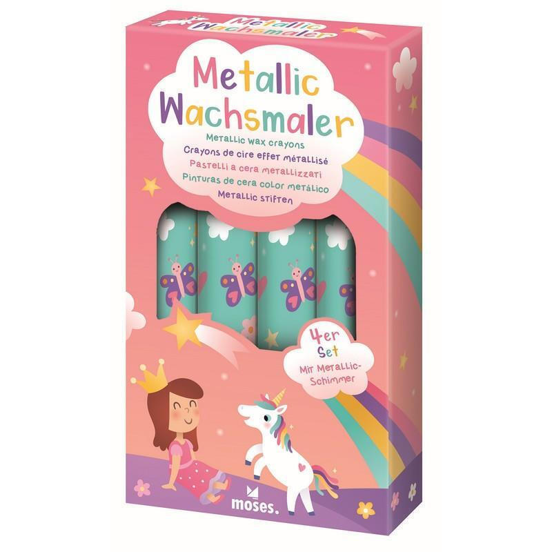 Metallic wax crayons set of 4 Moses