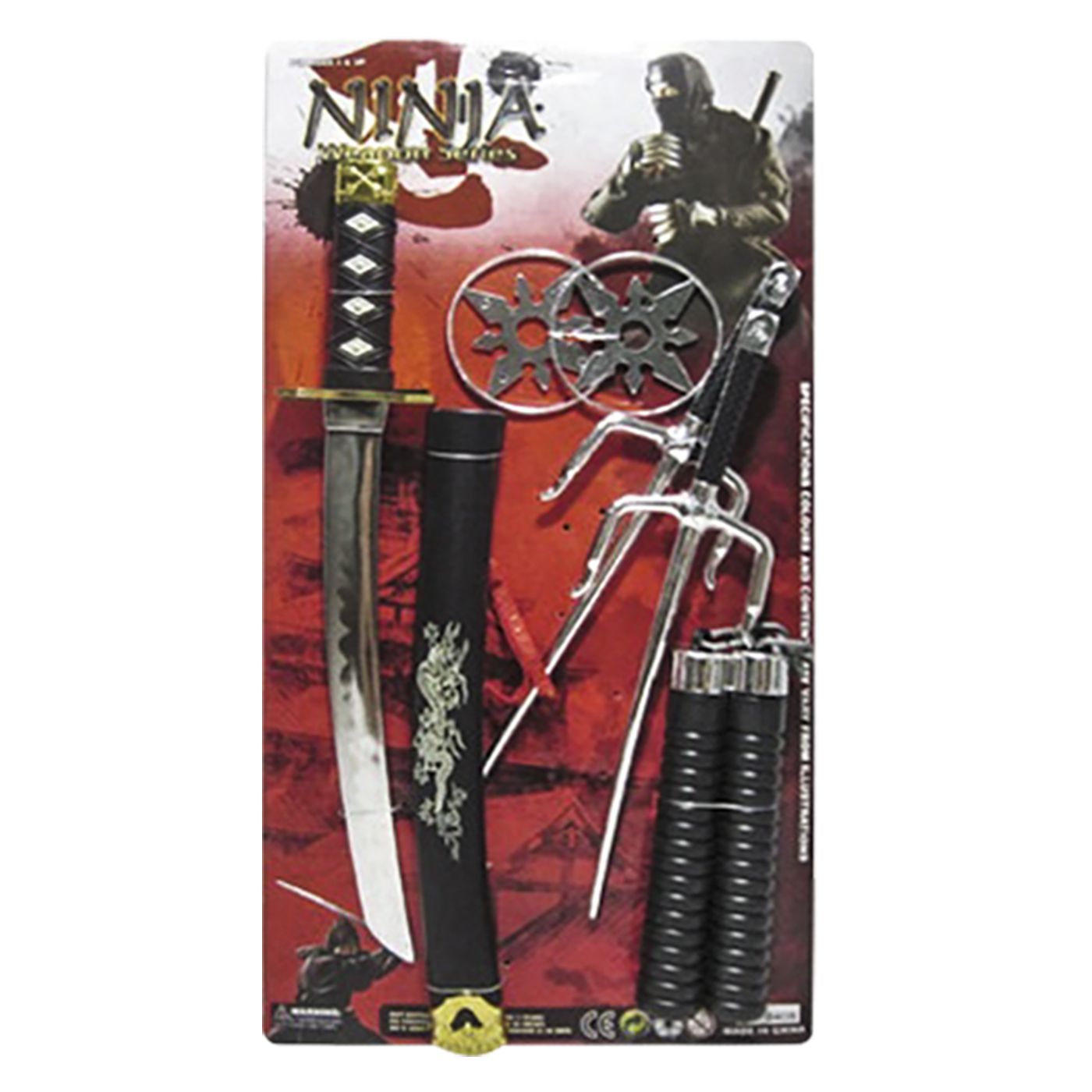 Ninja costume accessories set 7pcs