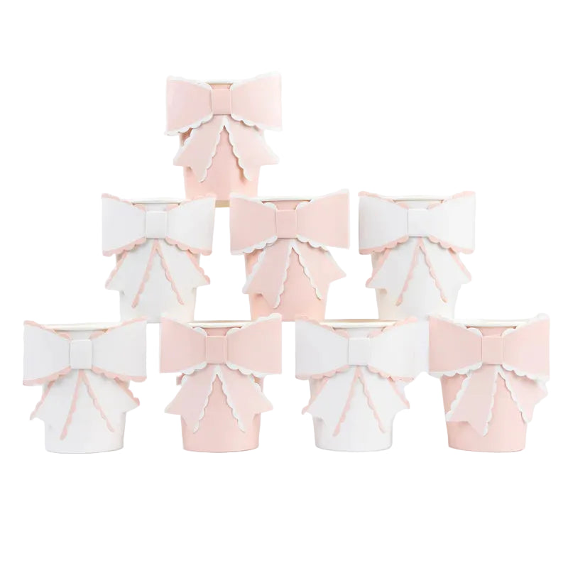 Χάρτινα ποτήρια με φιόγκους 8τμχ 256ml Meri Meri