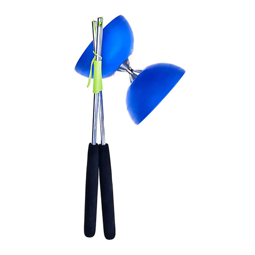 Σετ εκμάθησης ζογκλερικών κόλπων Rubber Diabolo + Hand Sticks Μπλε 8+ετών - Acrobat