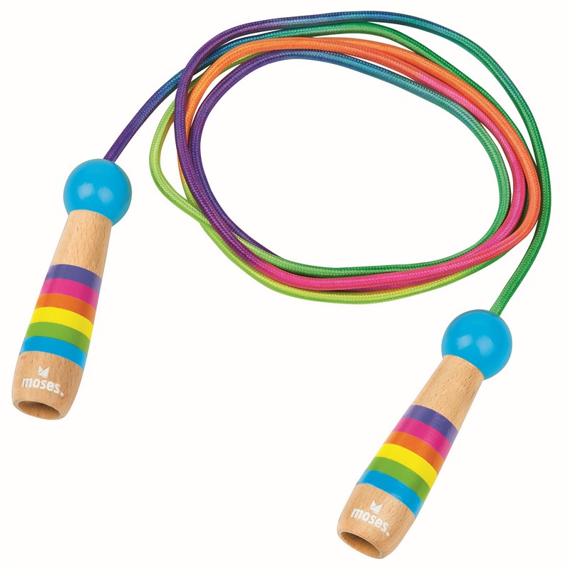 Kid's wooden jumping rope Rainbow Moses