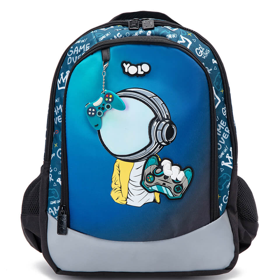 Παιδικό σχολικό σακίδιο πλάτης smart bag Gamer 6ετών+ 41x30x20cm YOLO