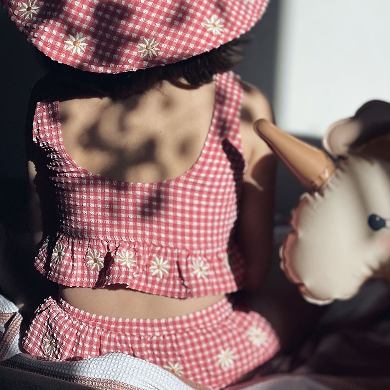 Kid's bikini swimsuit Soline Desert Rose Gingham 9M-10Y - Konges Slojd