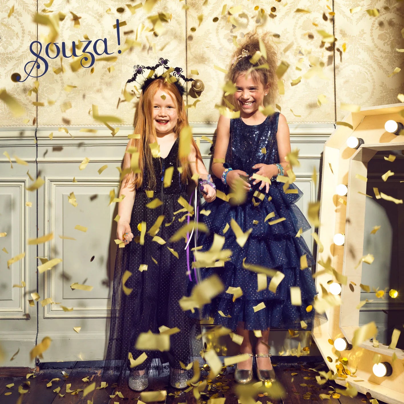 Ολόσωμη φόρμα με glitter και τούλι Bella 3-10Υears