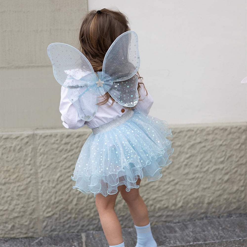 Παιδική στολή Γαλάζια Νεράιδα με φούστα tutu φτερά και ραβδί 3-6 ετών Great Pretenders