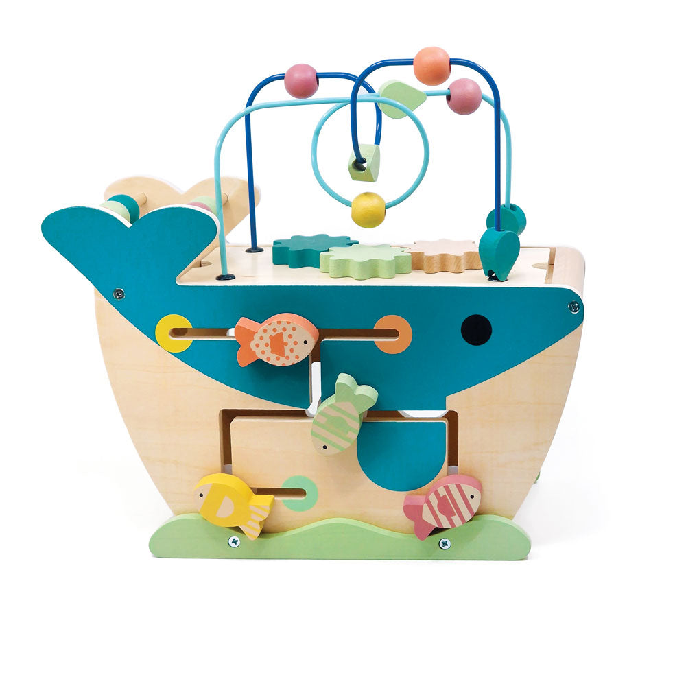 Παιδικό ξύλινο παιχνίδι δραστηριοτήτων Φάλαινα 18Μ+ Svoora