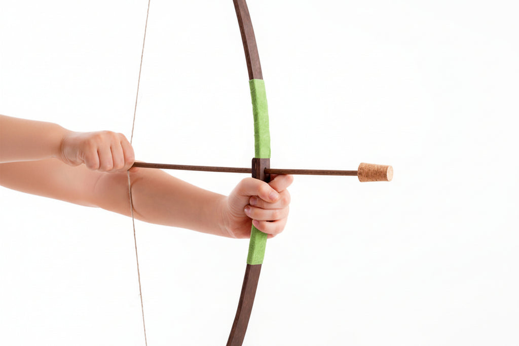 Bow Rustik Suede Handle 80cm + 3 Cork Tip Arrows 
