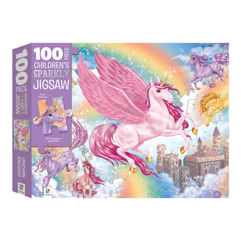 Παιδικό puzzle 100 κομματιών Unicorn Kingdom Sparkly 6+