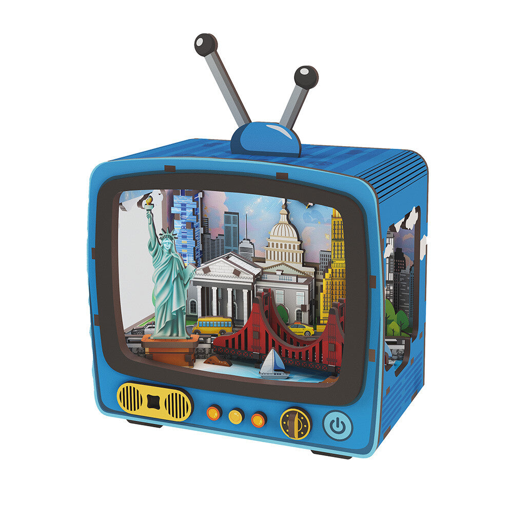 Kit κατασκευής - DIY μινιατούρα Vintage Tv New York 12ετών+