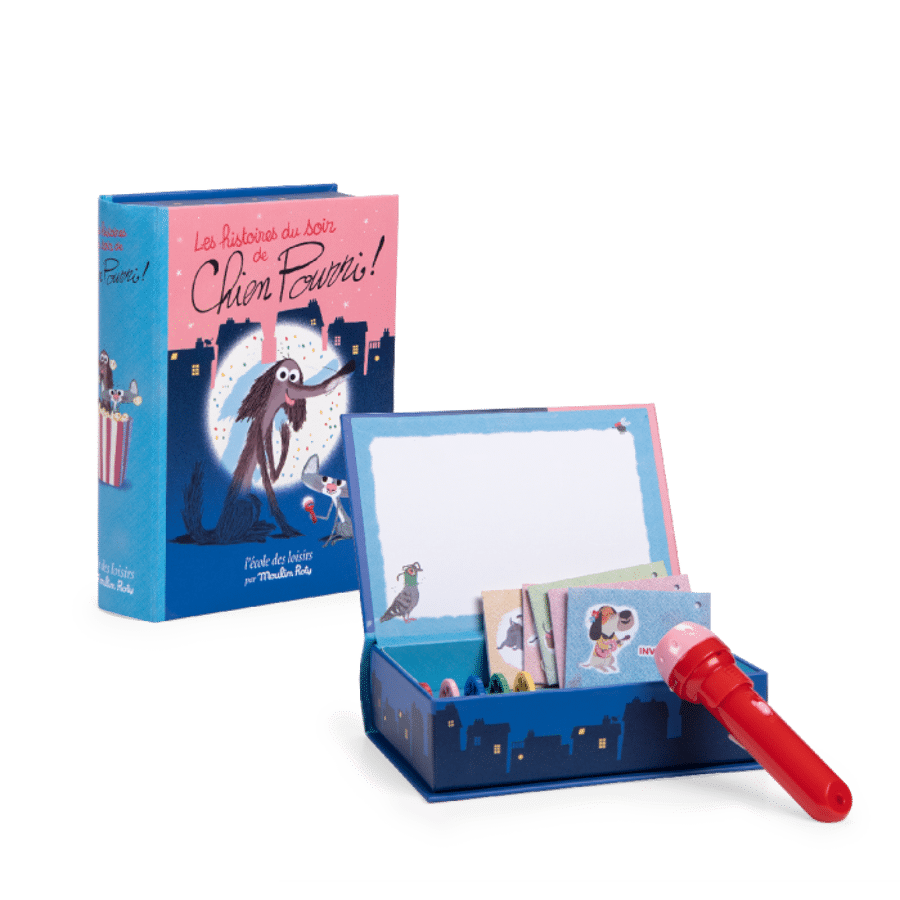Βιβλίο με φακό προβολής ιστοριών "Chien Pourri" - Moulin Roty 3+