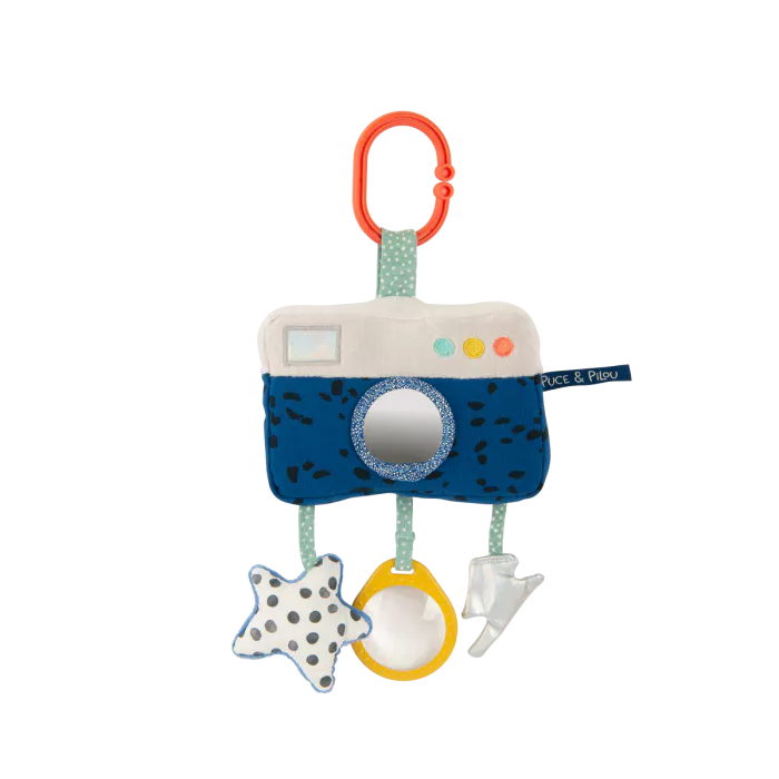 Hanging baby activity toy retro camera 0 months+ Moulin Roty