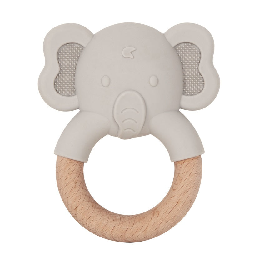 Baby toy elephant teething ring +6 months Tooky Toy