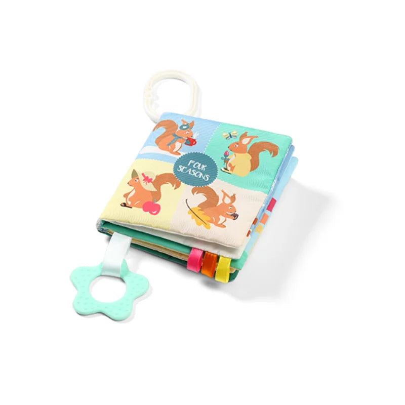 Soft activity booklet Seasons 12x12x2cm Babyono