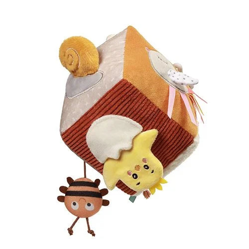 Baby's soft activity cube Nature 11x11cm Babyono