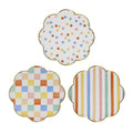 Paper dessert plates for parties Colorful Pattern (8pcs) Meri Meri
