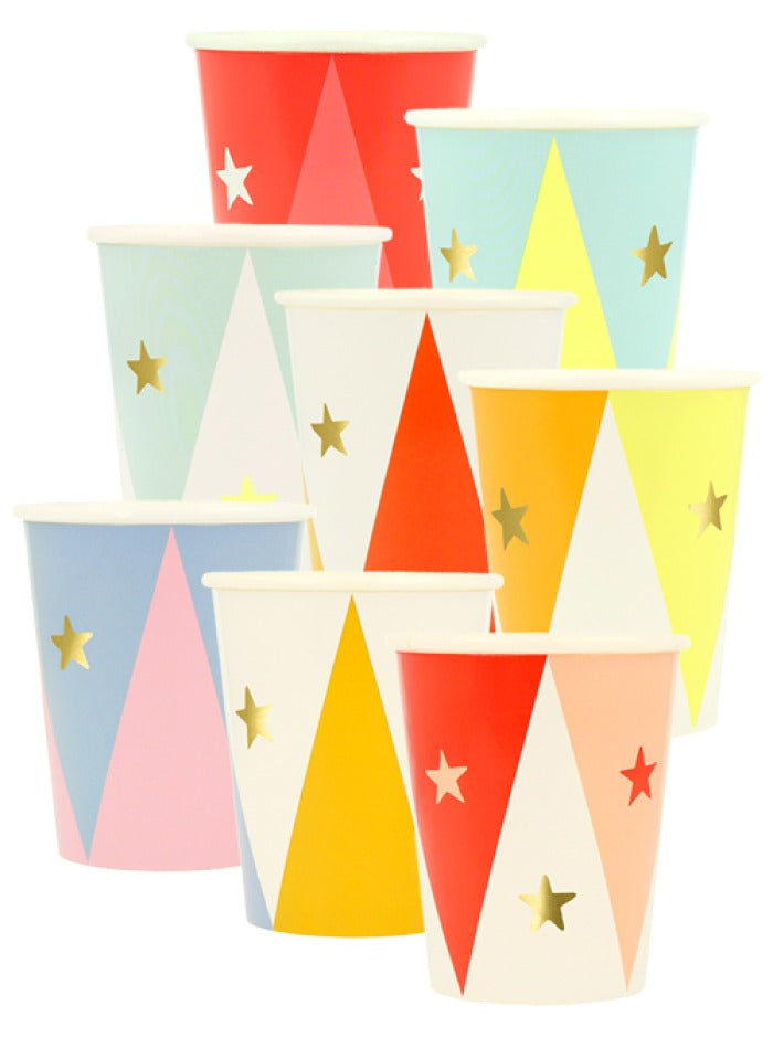 Meri Meri circus Cups (x8) 256ml