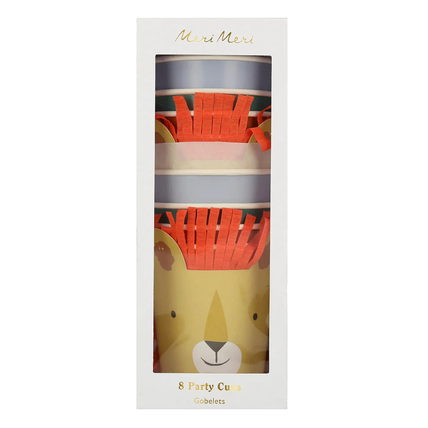 Meri Meri Animal Parade Character Cups (x8) 256ml