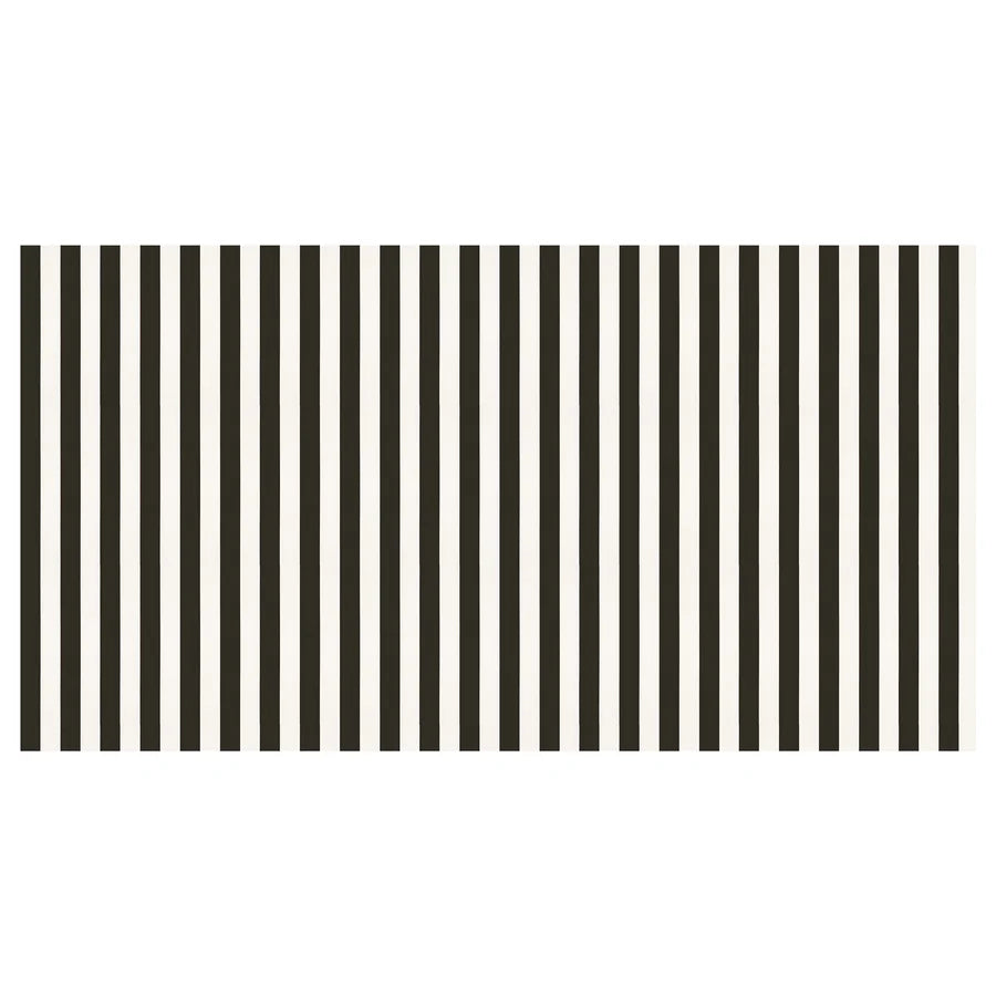 Paper Tablecloth black and white striped 2.6 x1.4m Meri Meri