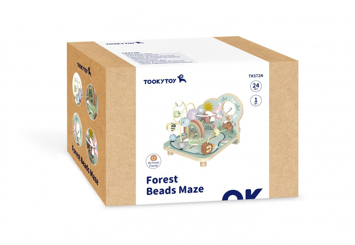 Wooden children's toy activity table maze forest animals 24+ months 28.5x20.7x19.1cm Tooky Toy
