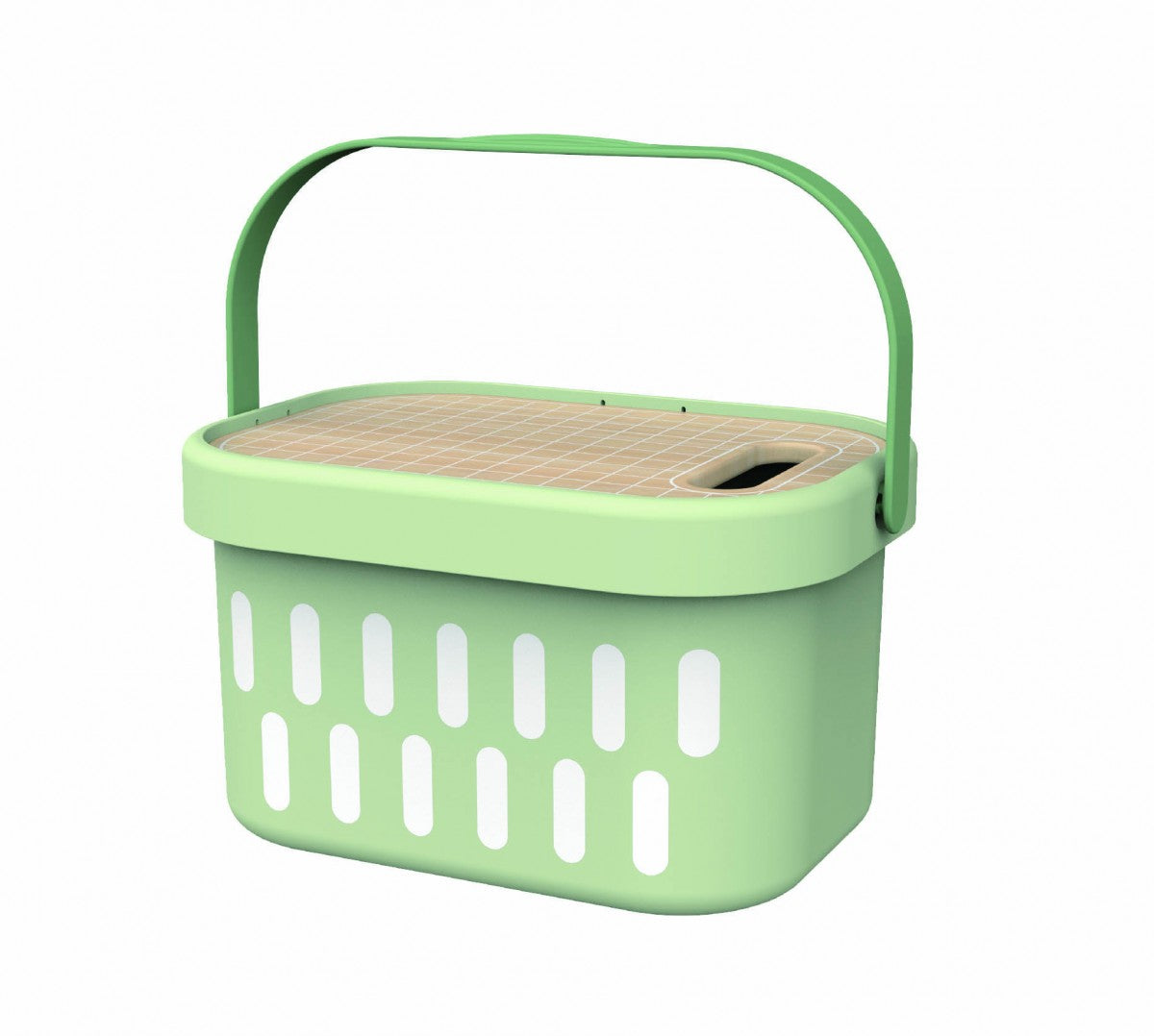 Ξύλινο παιδικό παιχνίδι σετ φαγητού με δίσκο κοπής και καλάθι +3 ετών 21,8x15,4x12cm Tooky Toy