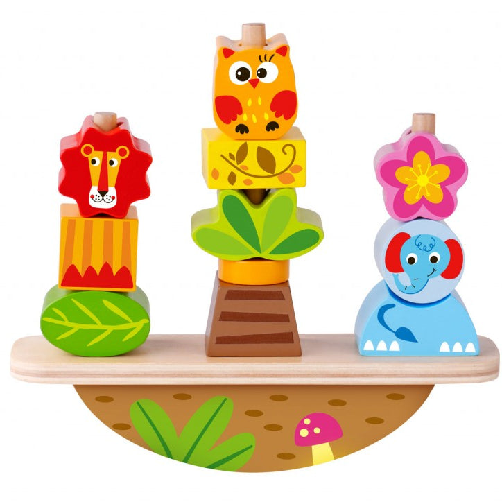 Ξύλινο παιχνίδι ισορροπίας ζωάκια +2 ετών 20x7x20cm Tooky Toy
