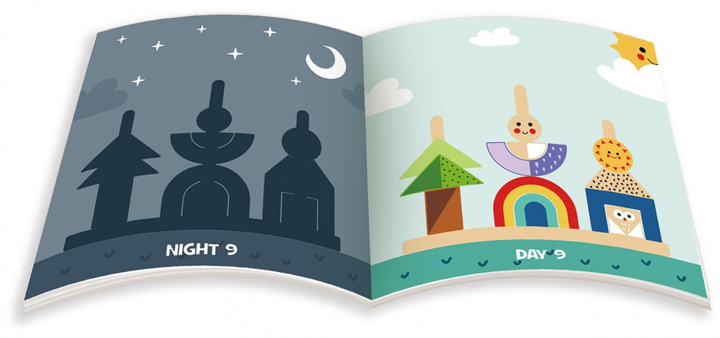 Wooden Shadow Stacking Game Ages 3+ 24x5.5x17.5 cm Tooky Toy