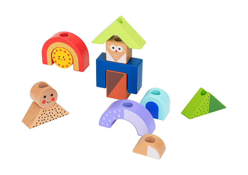 Wooden Shadow Stacking Game Ages 3+ 24x5.5x17.5 cm Tooky Toy