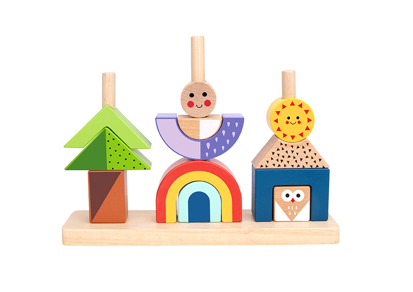 Wooden Shadow Stacking Game Ages 3+ 24x5.5x17.5 cm Tooky Toy