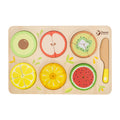 Wooden children’s puzzle toy Cutting Board  - Fruits +18 months 30x19.7x1.5 cm