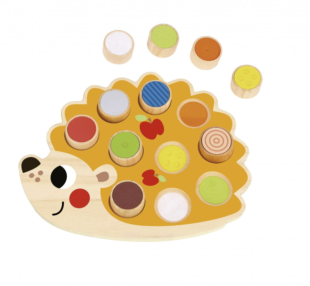 Ξύλινος σκατζόχοιρος εκπαιδευτικό παιχνίδι αφής και αντίληψης σφηνώματα +12 μηνών Tooky Toy