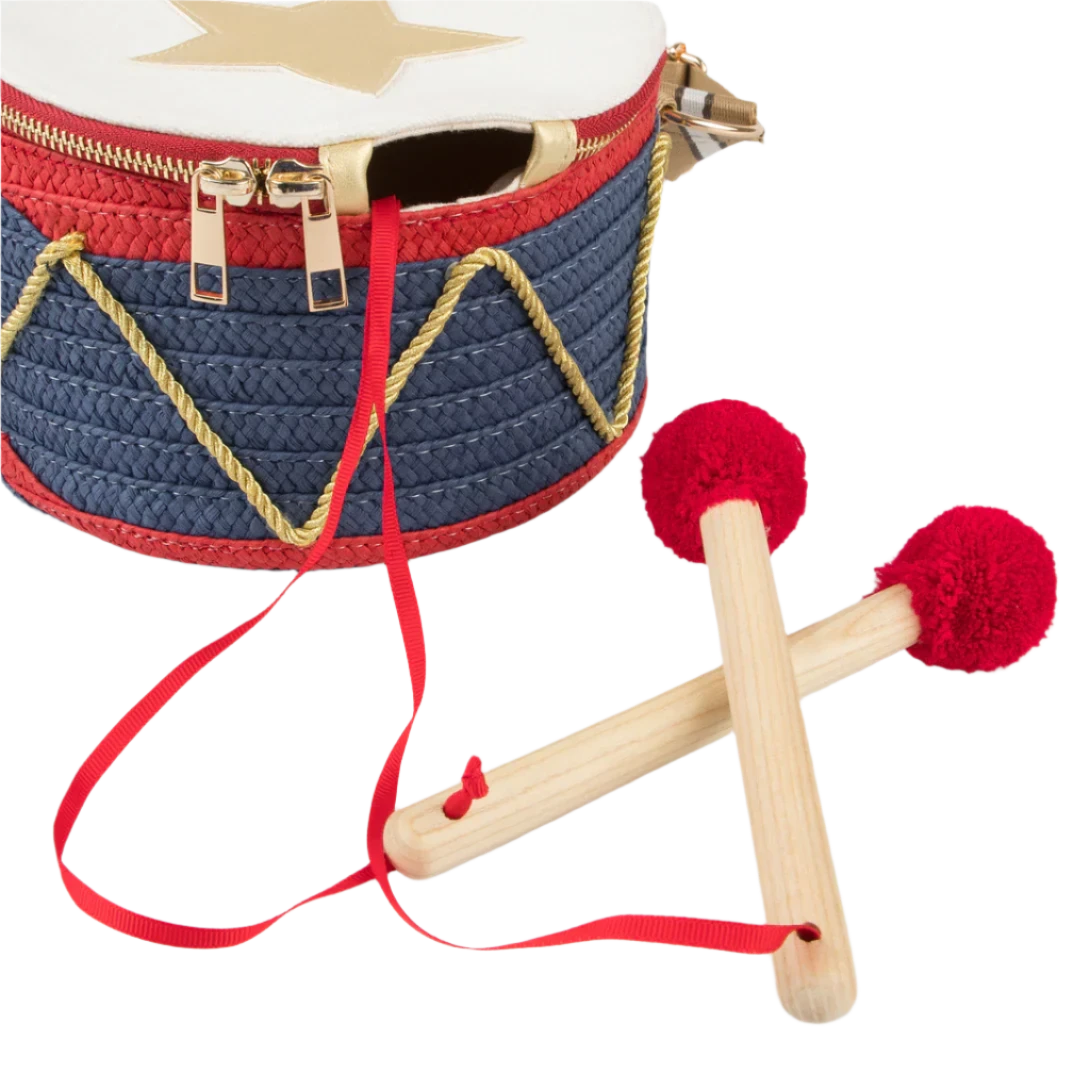 Xριστουγεννιάτικη Παιδική Πλεκτή Τσάντα Τύμπανο 4+ 19x14x19cm Meri Meri