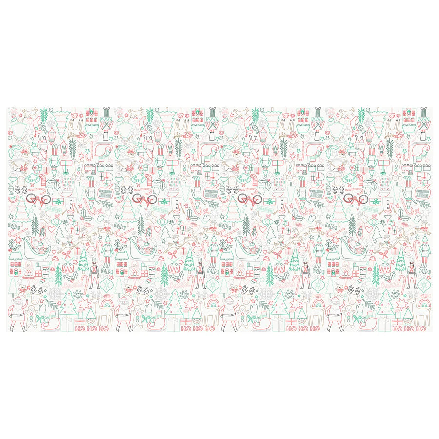 Christmas colour in activity tablecloth 13x24cm Meri Meri