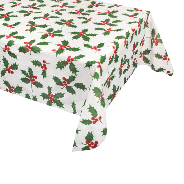 Botanical Holly Paper Table Cover - Talking Tables 270x137cm