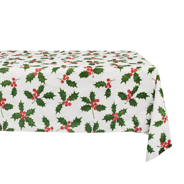 Botanical Holly Paper Table Cover - Talking Tables 270x137cm
