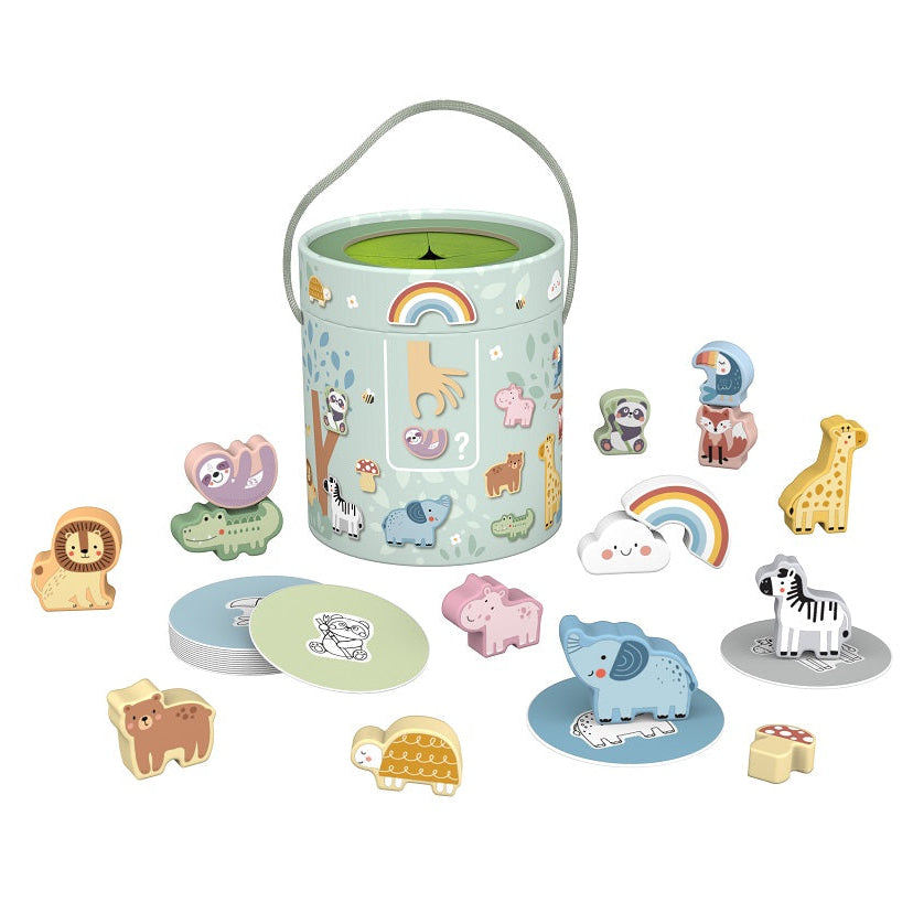 Ξύλινο παιδικό παιχνίδι Αφής Αντίληψης σετ 32 τμχ +3 ετών Tooky Toy