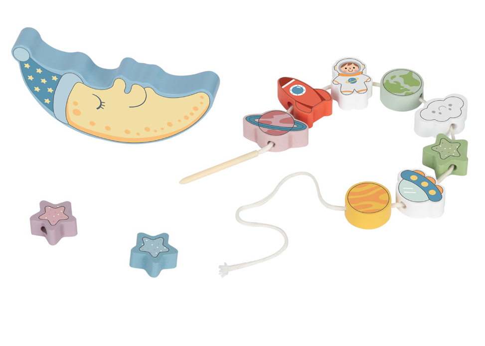 Ξύλινο παιδικό παιχνίδι ισορροπίας 2-σε-1 Διάστημα +3 ετών 82,4x54x28 cm Tooky Toy