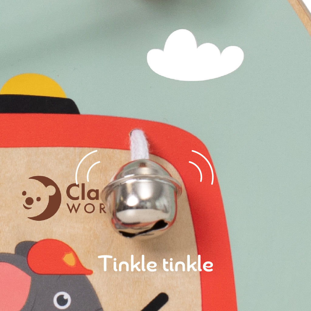 Ξύλινο παιδικό παιχνίδι Πίνακας Δραστηριοτήτων Πυροσβεστικό Όχημα 12+ μηνών