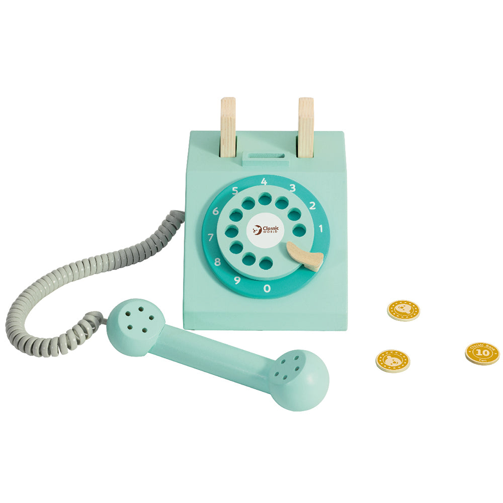 Wooden children’s retro toy Telephone 3+years 