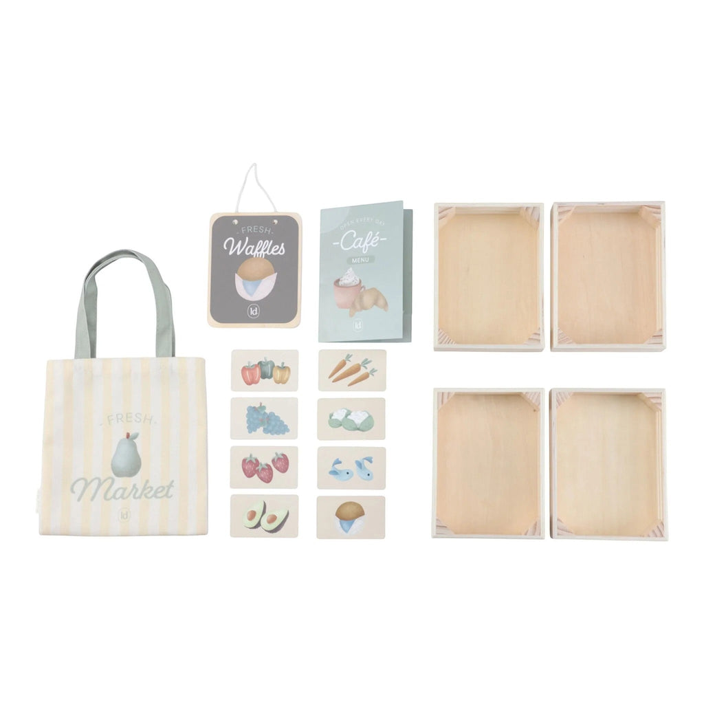 Wooden kid's toy Market Stall 110x24x66.6 cm 3+ years Little Dutch